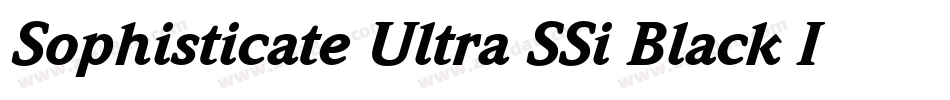 Sophisticate Ultra SSi Black Italic字体转换